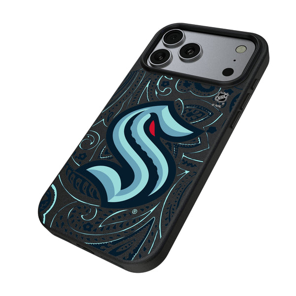 Seattle Kraken Paisley iPhone MagSafe Compatible Phone Case for Apple iPhone Iso.Jpg