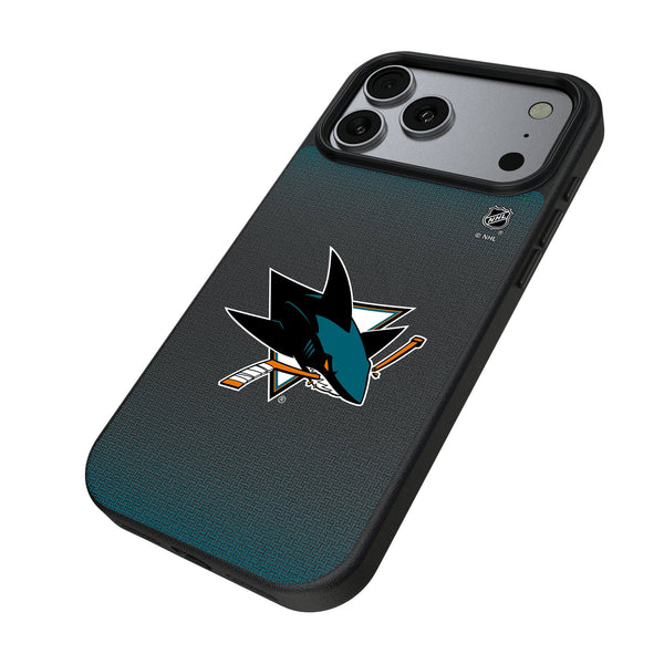 San Jose Sharks Linen iPhone MagSafe Compatible Phone Case for Apple iPhone Iso.Jpg