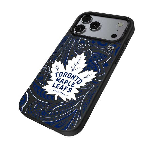 Toronto Maple Leafs Paisley iPhone MagSafe Compatible Phone Case for Apple iPhone Iso.Jpg