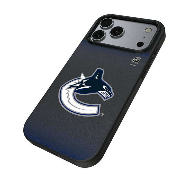 Vancouver Canucks Linen iPhone MagSafe Compatible Phone Case for Apple iPhone Iso.Jpg