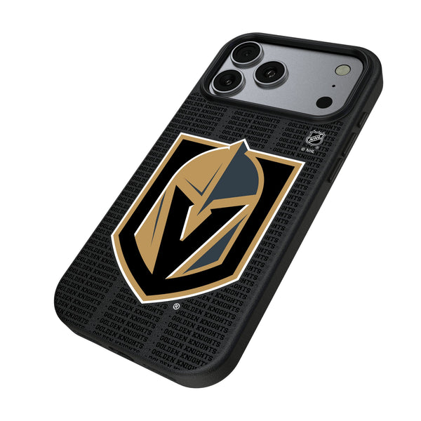 Vegas Golden Knights Text Backdrop iPhone MagSafe Compatible Phone Case for Apple iPhone Iso.Jpg