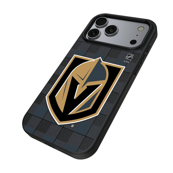 Vegas Golden Knights Plaid iPhone MagSafe Compatible Phone Case for Apple iPhone Iso.Jpg