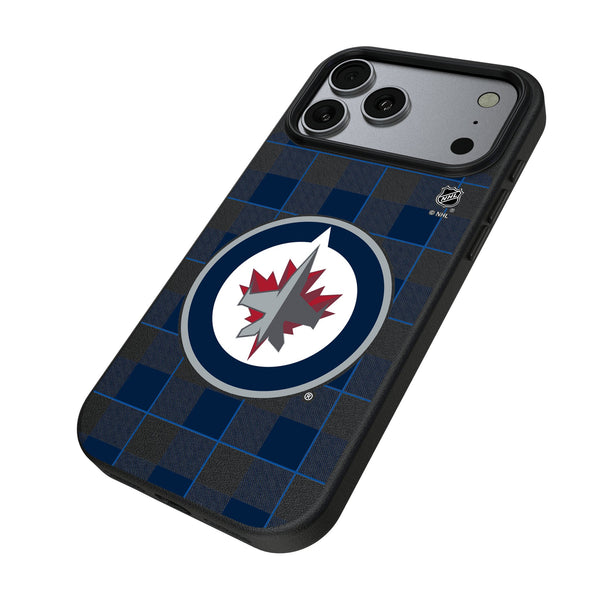 Winnipeg Jets Plaid iPhone MagSafe Compatible Phone Case for Apple iPhone Iso.Jpg