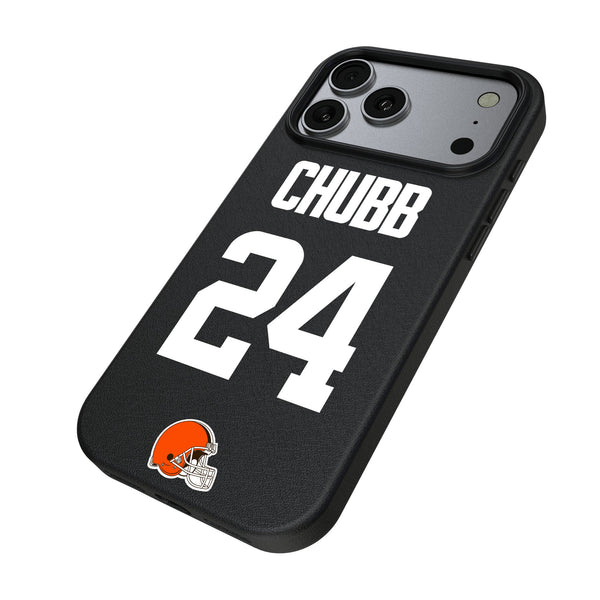 Nick Chubb Cleveland Browns 24 Game Tactic iPhone MagSafe Compatible Phone Case for Apple iPhone Iso.Jpg