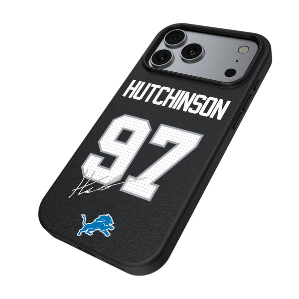 Aidan Hutchinson Detroit Lions 97 Game Tactic iPhone MagSafe Compatible Phone Case for Apple iPhone Iso.Jpg