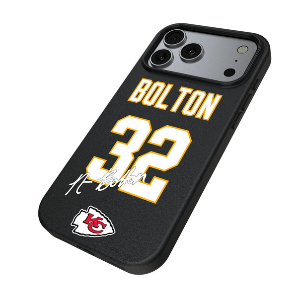 Nick Bolton Kansas City Chiefs 32 Game Tactic iPhone MagSafe Compatible Phone Case for Apple iPhone Iso.Jpg