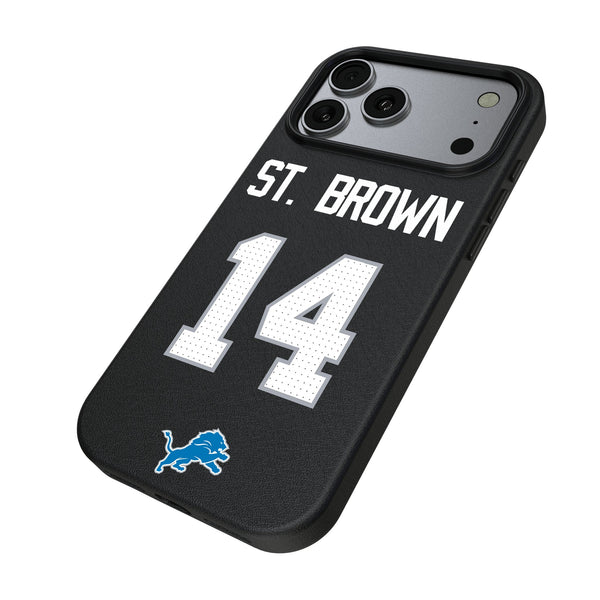 Amon-Ra St. Brown Detroit Lions 14 Game Tactic iPhone MagSafe Compatible Phone Case for Apple iPhone Iso.Jpg