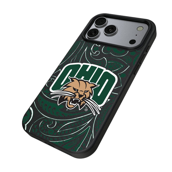 Ohio University Bobcats Paisley iPhone MagSafe Compatible Phone Case for Apple iPhone Iso.Jpg
