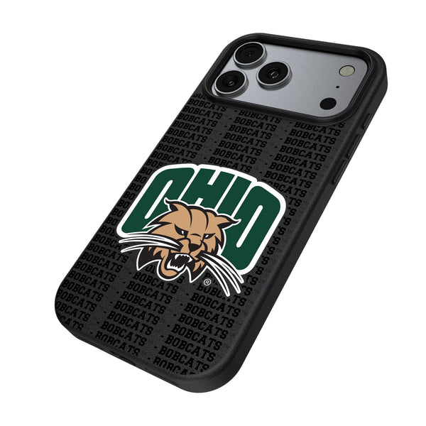 Ohio University Bobcats Text Backdrop iPhone MagSafe Compatible Phone Case for Apple iPhone Iso.Jpg