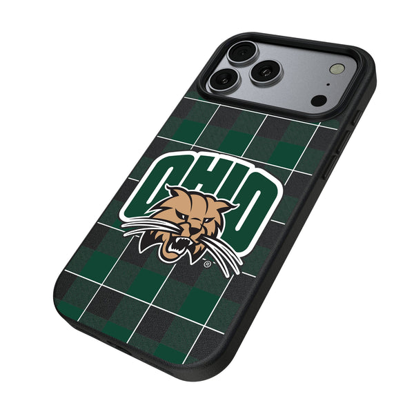 Ohio University Bobcats Plaid iPhone MagSafe Compatible Phone Case for Apple iPhone Iso.Jpg