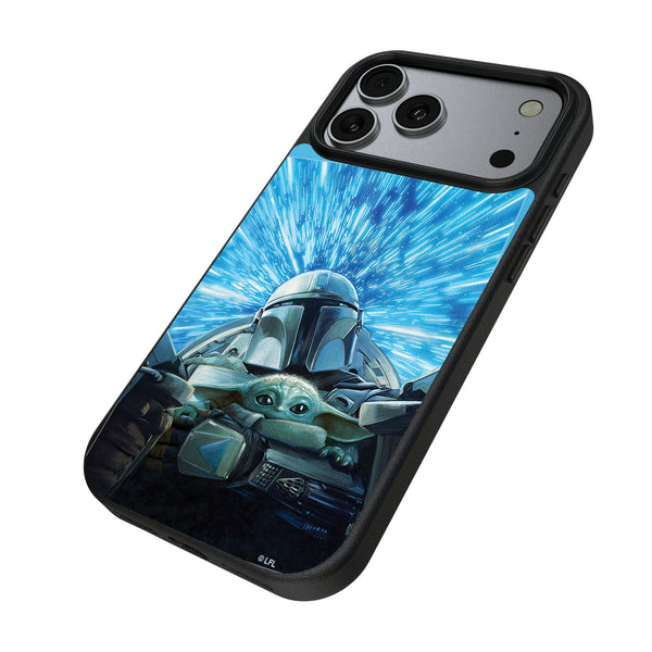 Star Wars: The Mandalorian Grogu and Din Djarin Portrait iPhone MagSafe Compatible Phone Case for Apple iPhone Iso.Jpg