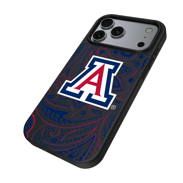 University of Arizona Wildcats Paisley iPhone MagSafe Compatible Phone Case for Apple iPhone Iso.Jpg
