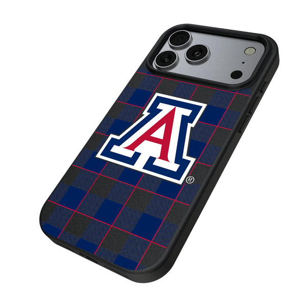 University of Arizona Wildcats Plaid iPhone MagSafe Compatible Phone Case for Apple iPhone Iso.Jpg