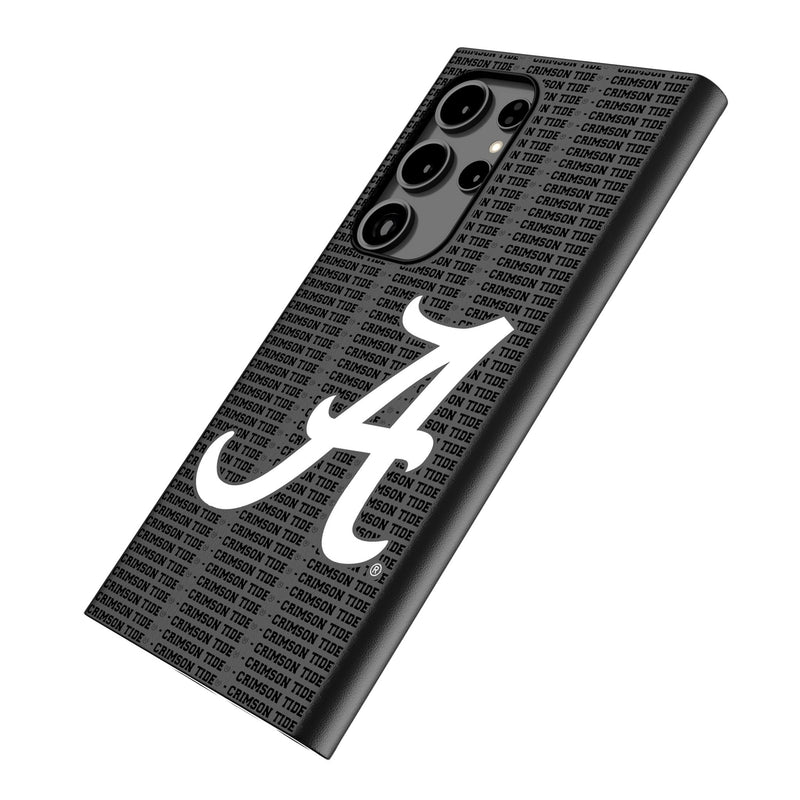 University of Alabama Crimson Tide Script A Text Backdrop Galaxy MagSafe Compatible Phone Case Iso.Jpg