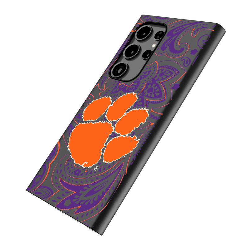 Clemson University Tigers Paisley Galaxy MagSafe Compatible Phone Case Iso.Jpg