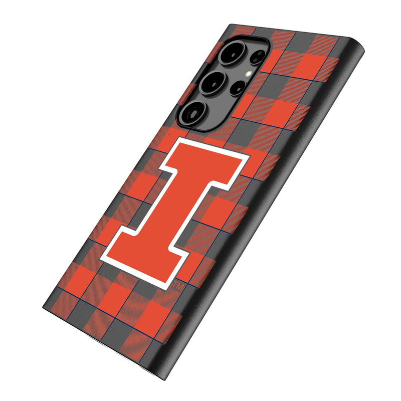 University of Illinois Fighting Illini Plaid Galaxy MagSafe Compatible Phone Case Iso.Jpg