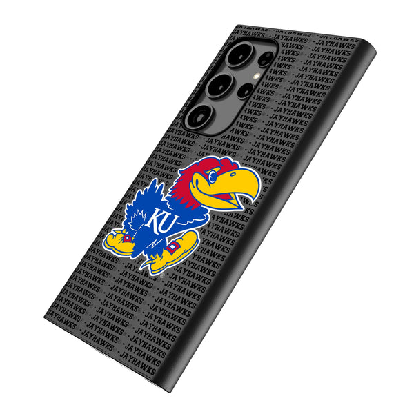 University of Kansas Jayhawks Text Backdrop Galaxy MagSafe Compatible Phone Case Iso.Jpg