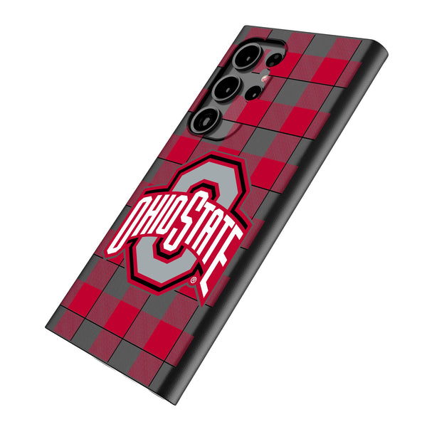Ohio State University Buckeyes Plaid Galaxy MagSafe Compatible Phone Case for Samsung Galaxy Iso.Jpg