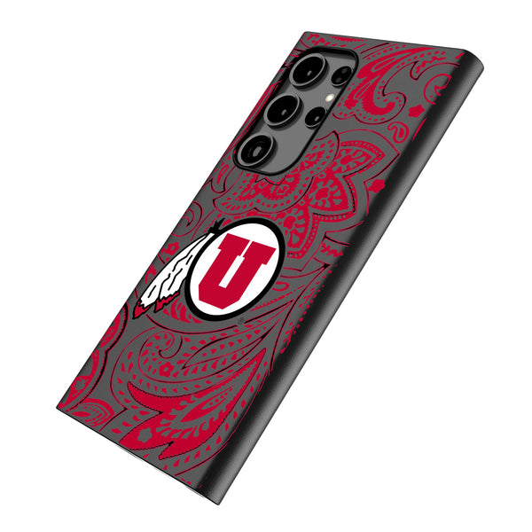 University of Utah Utes Paisley Galaxy MagSafe Compatible Phone Case Iso.Jpg