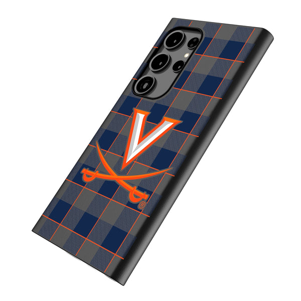 University of Virginia Cavaliers Plaid Galaxy MagSafe Compatible Phone Case Iso.Jpg