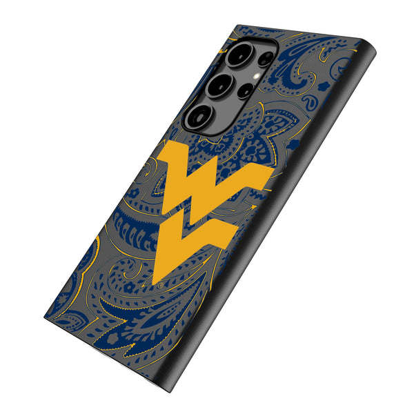 West Virginia University Mountaineers Paisley Galaxy MagSafe Compatible Phone Case Iso.Jpg