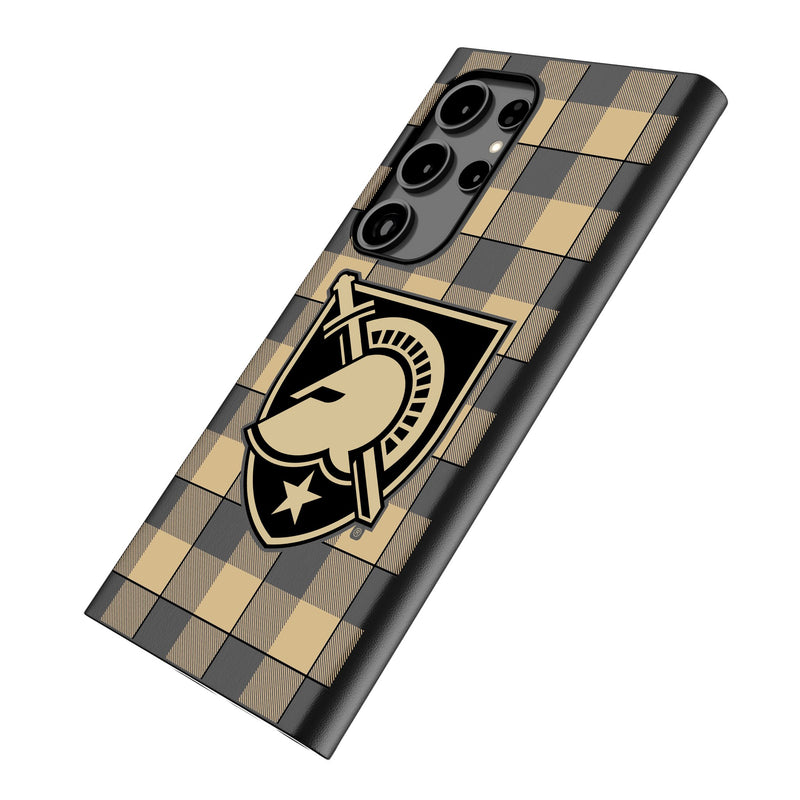 United States Military Academy Black Knights Plaid Galaxy MagSafe Compatible Phone Case Iso.Jpg