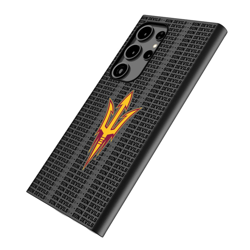 Arizona State University Sun Devils Text Backdrop Galaxy MagSafe Compatible Phone Case for Samsung Galaxy Iso.Jpg