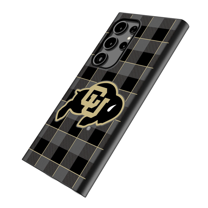 University of Colorado Buffaloes Plaid Galaxy MagSafe Compatible Phone Case Iso.Jpg