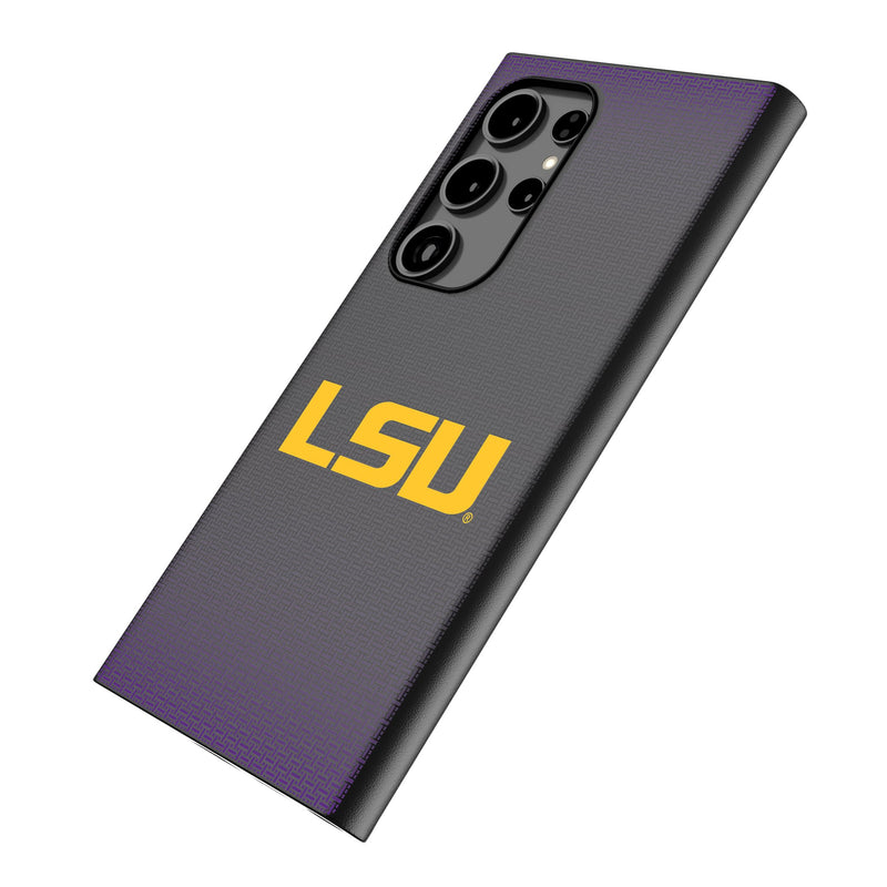 Louisiana State University Tigers Linen Galaxy MagSafe Compatible Phone Case Iso.Jpg