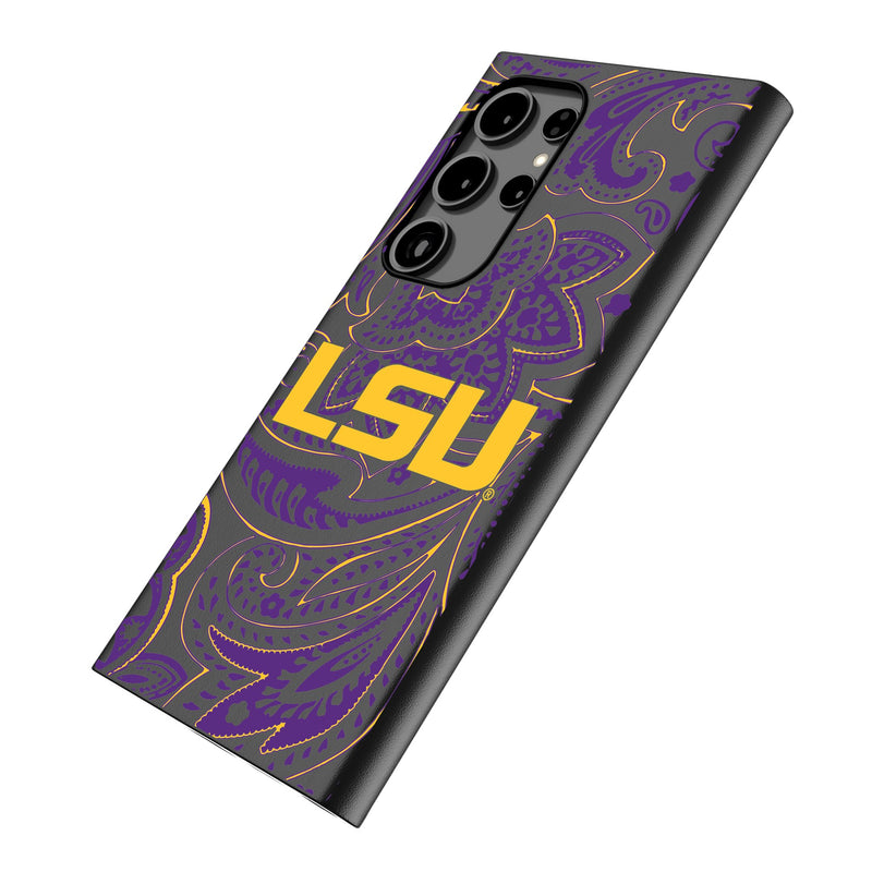 Louisiana State University Tigers Paisley Galaxy MagSafe Compatible Phone Case Iso.Jpg