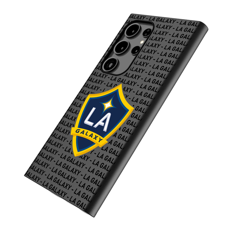 LA Galaxy  Text Backdrop Galaxy MagSafe Compatible Phone Case Iso.Jpg