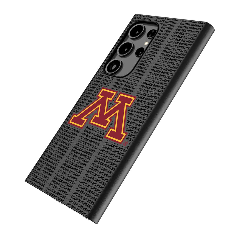 University of Minnesota Golden Gophers Text Backdrop Galaxy MagSafe Compatible Phone Case Iso.Jpg