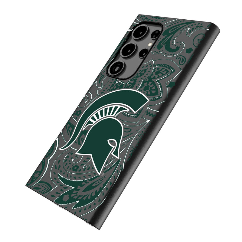 Michigan State University Spartans Paisley Galaxy MagSafe Compatible Phone Case Iso.Jpg