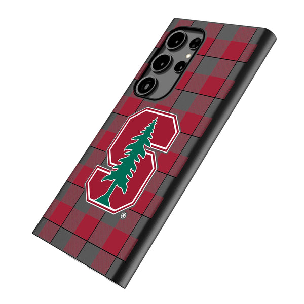 Stanford University Cardinal Plaid Galaxy MagSafe Compatible Phone Case Iso.Jpg