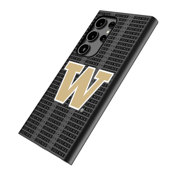 University of Washington Huskies Text Backdrop Galaxy MagSafe Compatible Phone Case Iso.Jpg