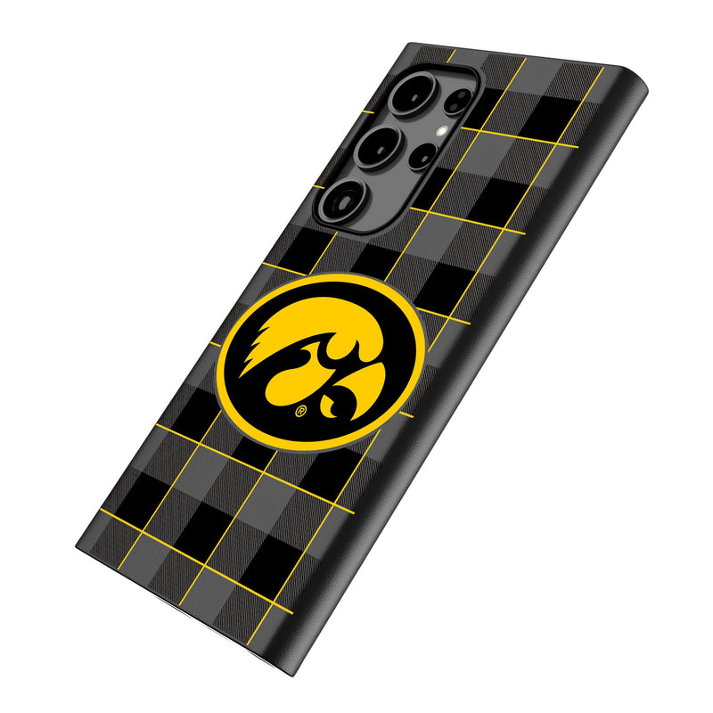 University of Iowa Hawkeyes Plaid Galaxy MagSafe Compatible Phone Case Iso.Jpg