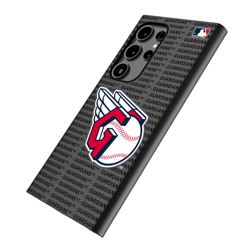 Cleveland Guardians Text Backdrop Galaxy MagSafe Compatible Phone Case Iso.Jpg