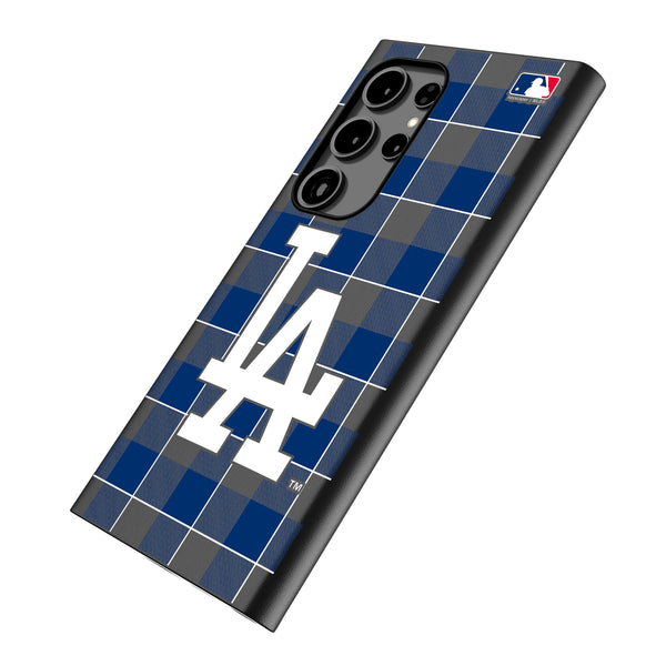 LA Dodgers Plaid Galaxy MagSafe Compatible Phone Case for Samsung Galaxy Iso.Jpg