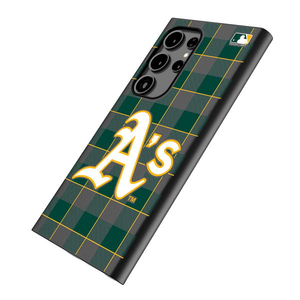 Oakland Athletics Plaid Galaxy MagSafe Compatible Phone Case for Samsung Galaxy Iso.Jpg