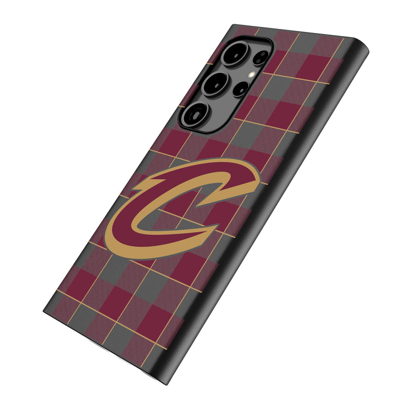 Cleveland Cavaliers Plaid Galaxy MagSafe Compatible Phone Case for Samsung Galaxy Iso.Jpg