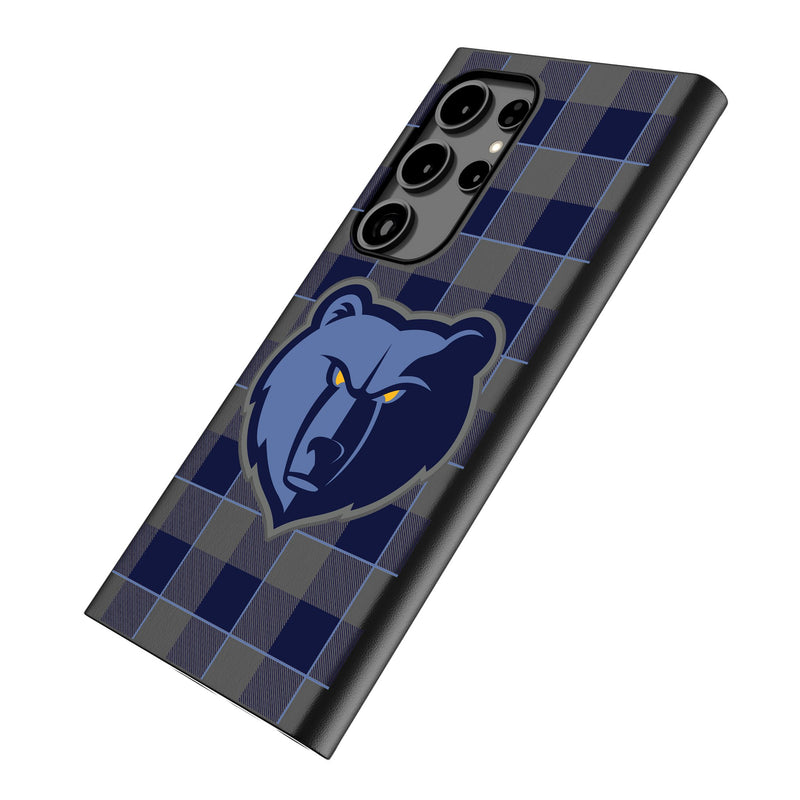 Memphis Grizzlies Plaid Galaxy MagSafe Compatible Phone Case Iso.Jpg