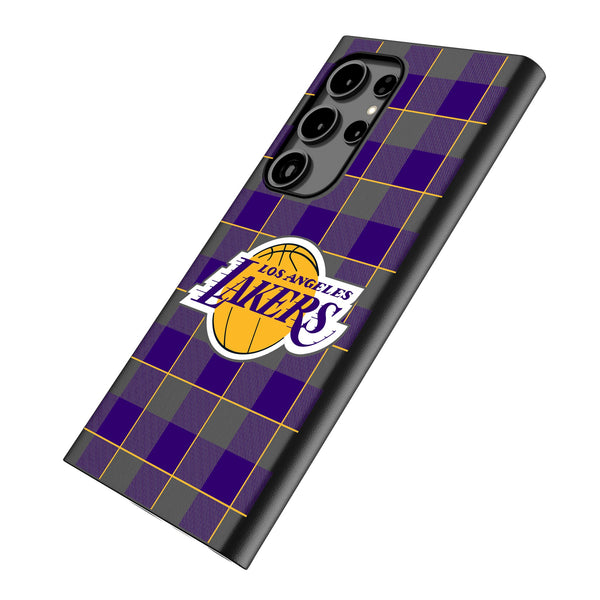 Los Angeles Lakers Plaid Galaxy MagSafe Compatible Phone Case Iso.Jpg