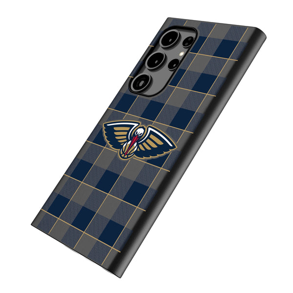 New Orleans Pelicans Plaid Galaxy MagSafe Compatible Phone Case Iso.Jpg