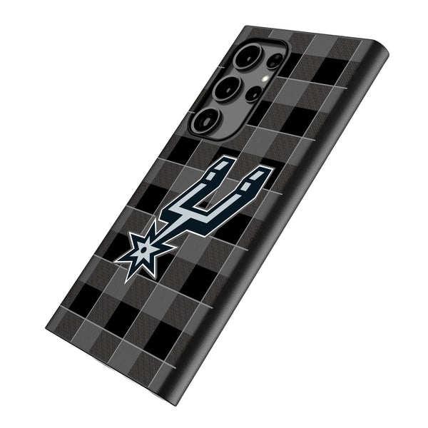 San Antonio Spurs Plaid Galaxy MagSafe Compatible Phone Case Iso.Jpg