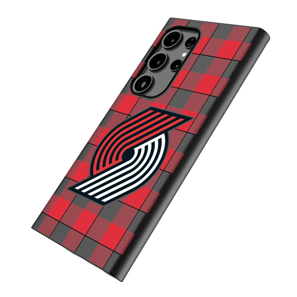 Portland Trail Blazers Plaid Galaxy MagSafe Compatible Phone Case Iso.Jpg