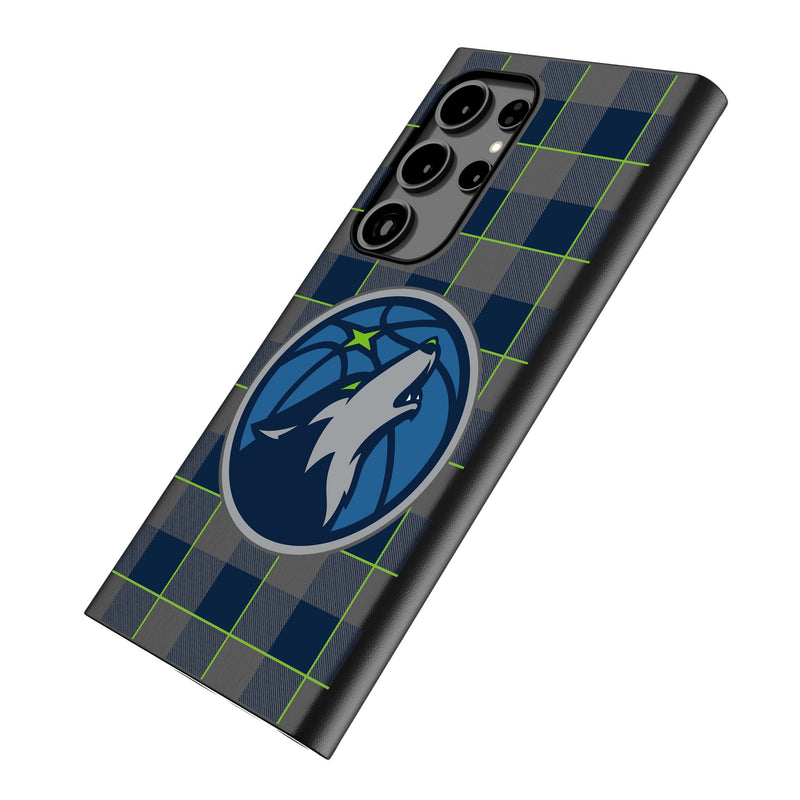 Minnesota Timberwolves Plaid Galaxy MagSafe Compatible Phone Case Iso.Jpg