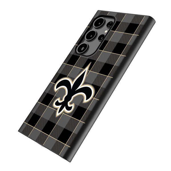 New Orleans Saints Plaid Galaxy MagSafe Compatible Phone Case Iso.Jpg