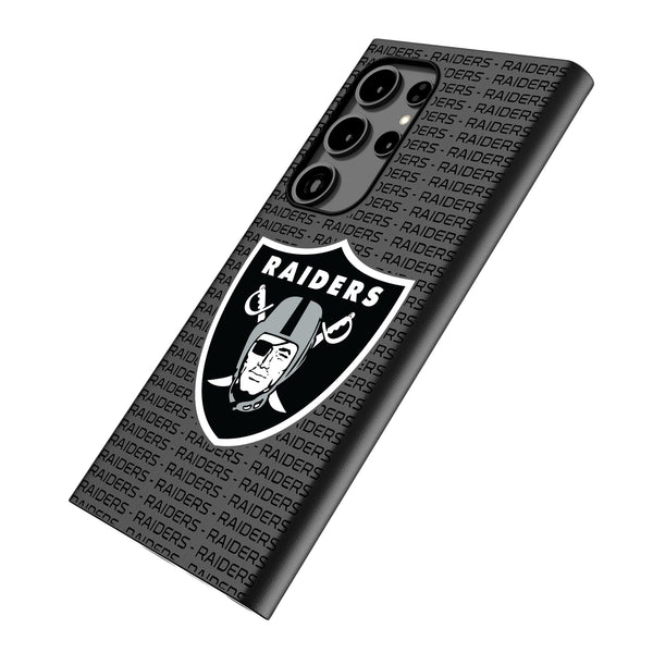 Las Vegas Raiders Text Backdrop Galaxy MagSafe Compatible Phone Case Iso.Jpg