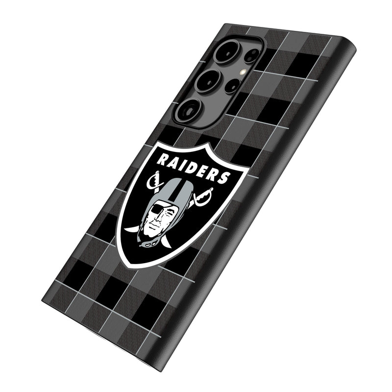 Las Vegas Raiders Plaid Galaxy MagSafe Compatible Phone Case Iso.Jpg