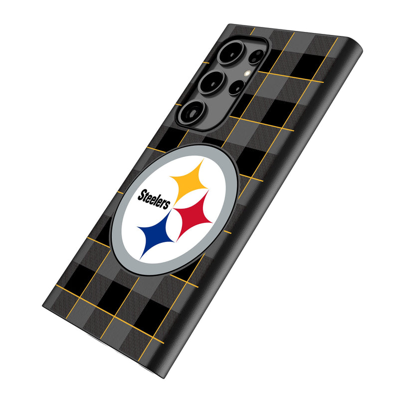 Pittsburgh Steelers Plaid Galaxy MagSafe Compatible Phone Case Iso.Jpg